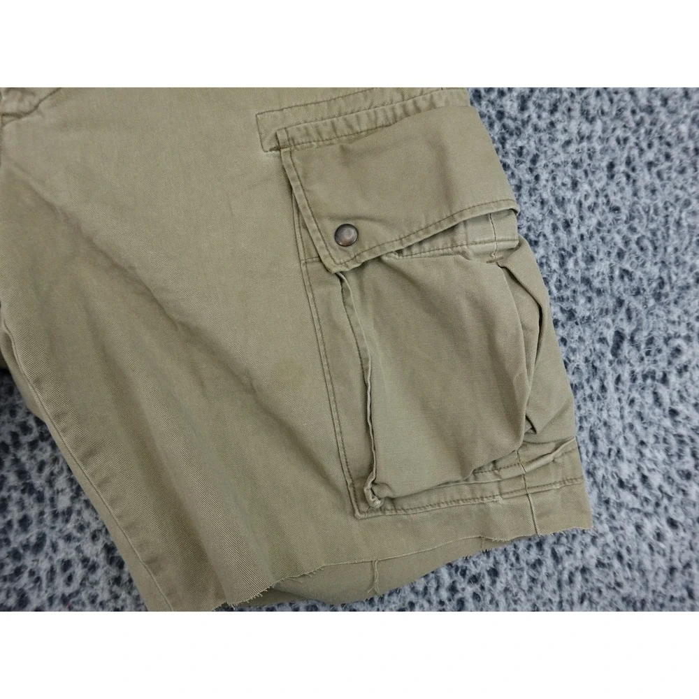 Polo Ralph Lauren Cargo Shorts Mens 34 Khaki‎ Tan Raw Hem Utility Twill
